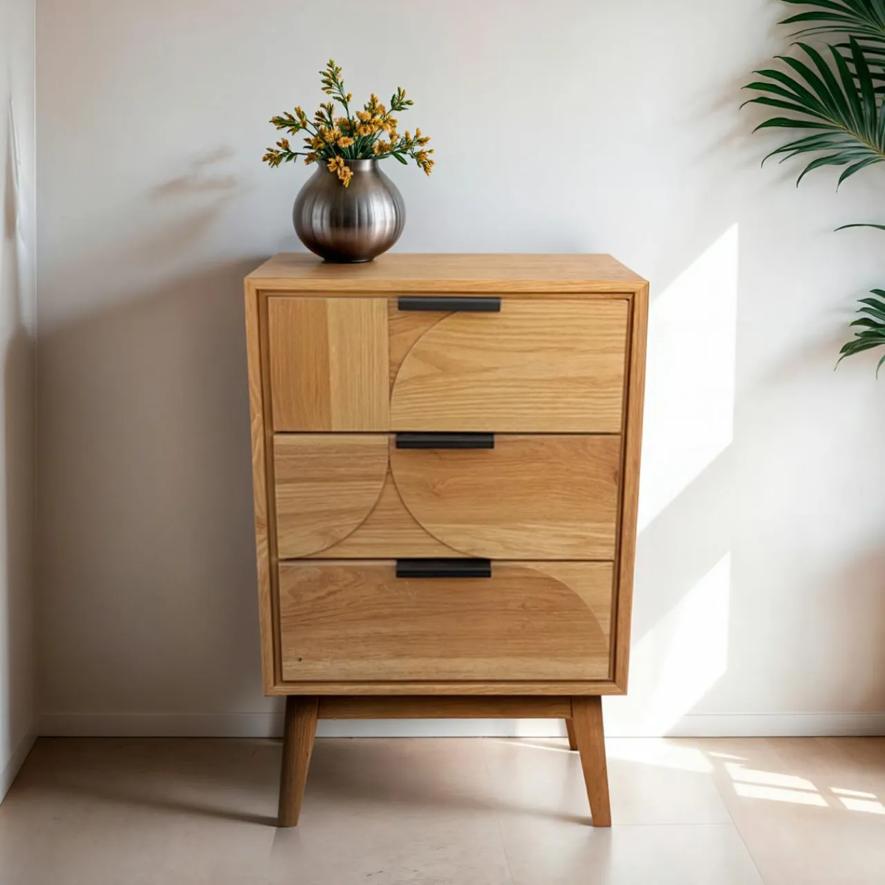 EMINZA Table d'appoint en (H65 cm) Hanoï Naturel Bois Best