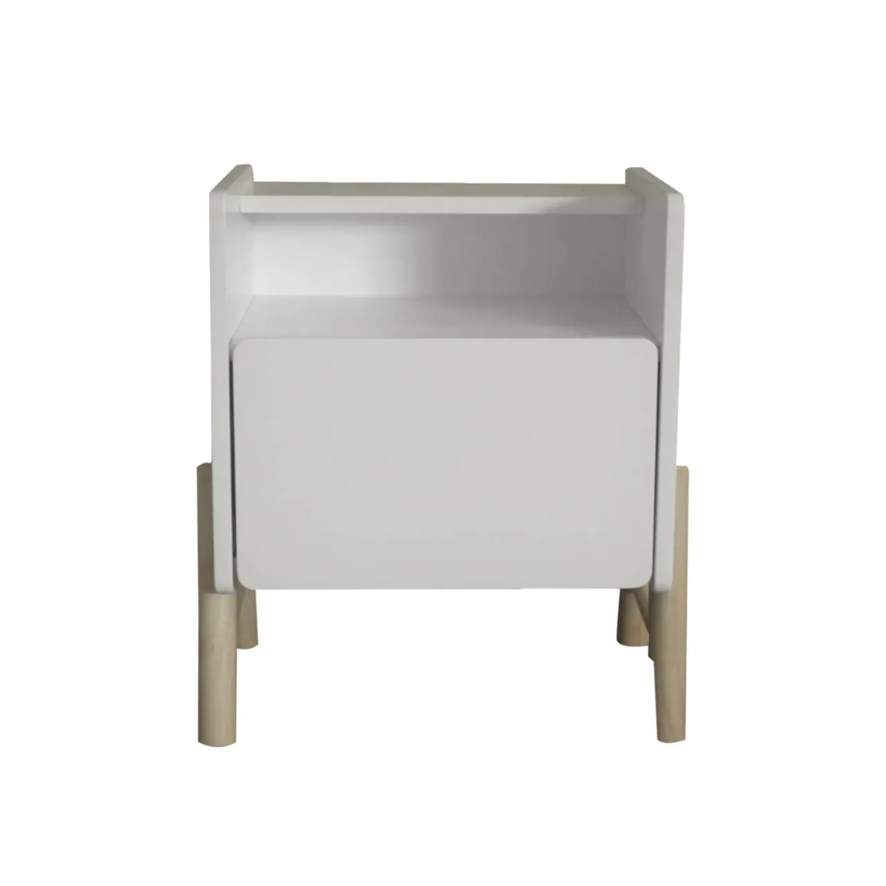 EMINZA Table de chevet avec tiroir enfant bois (H49 cm) Gabin he Blanc Online