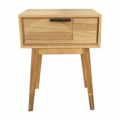 EMINZA Table de chevet (H58 cm) Hanoï Naturel Bois Best