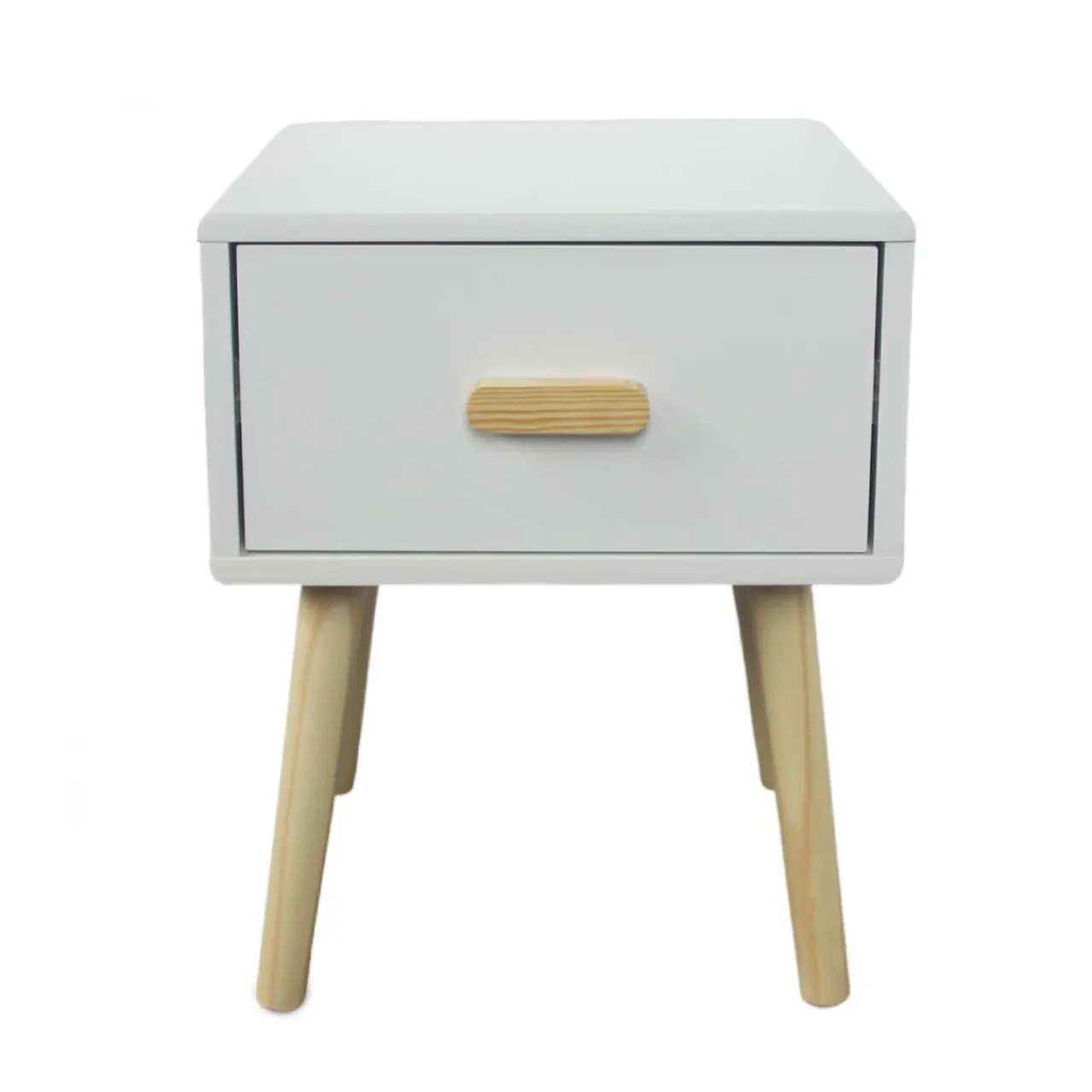 EMINZA Table de chevet enfant 1 tiroir bois (H44 cm) Livio Blanc Sale