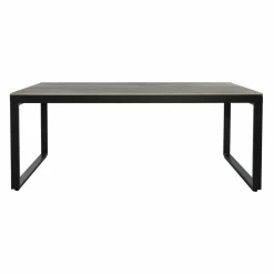 MOBELLIA Table de jardin en aluminium et céramique 8 places (180 x 90 cm) Kore Gris Anthracite Best