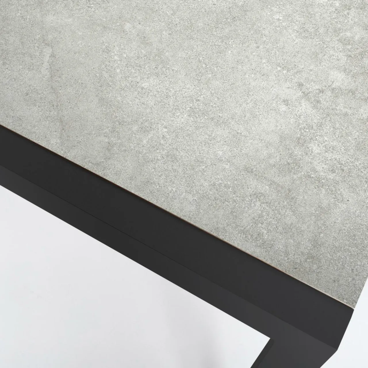 MOBELLIA Table de jardin en aluminium et céramique 8 places (180 x 90 cm) Modena Gris clair Online