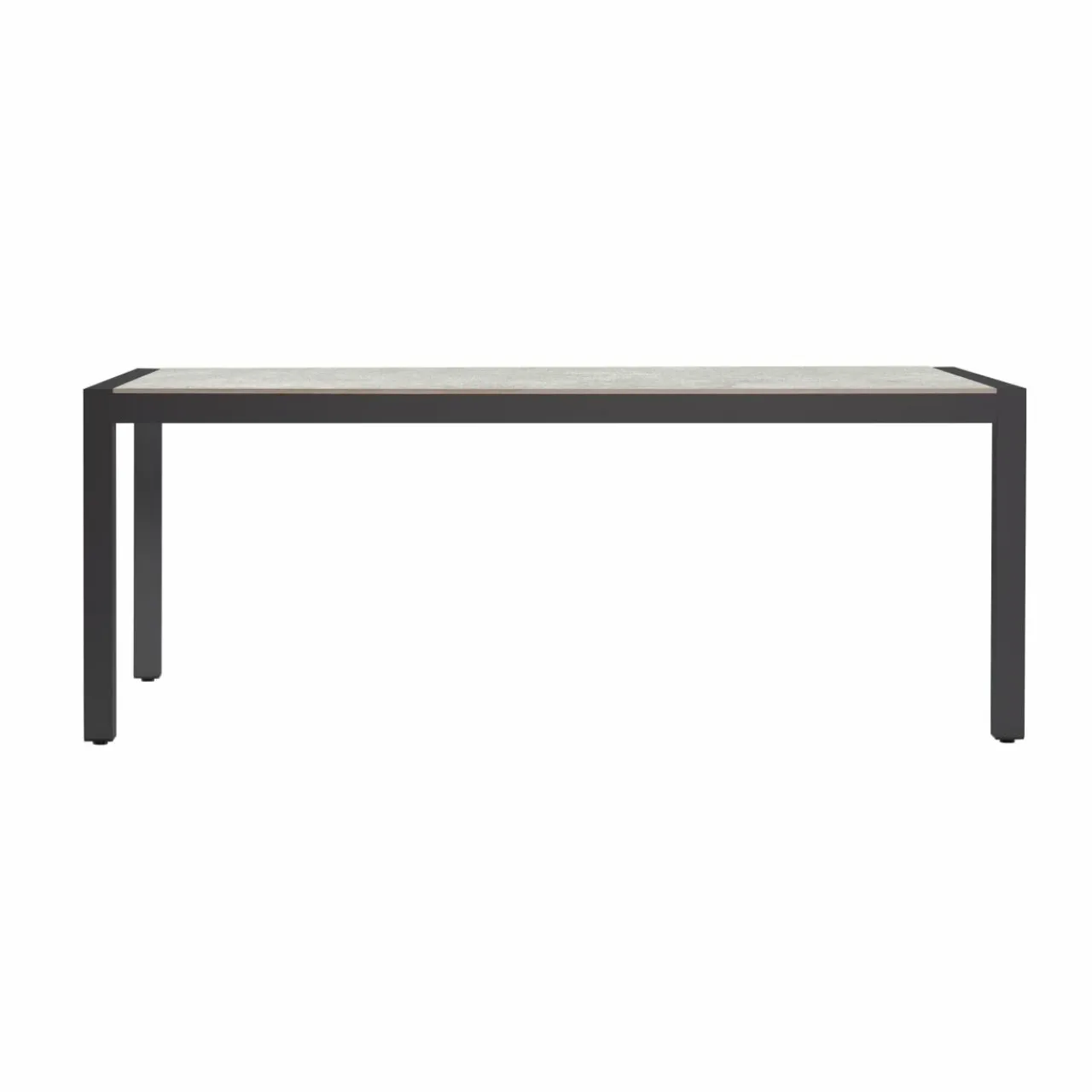 MOBELLIA Table de jardin en aluminium et céramique 8 places (180 x 90 cm) Modena Gris clair Online