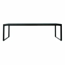 MOBELLIA Table de jardin en aluminium et céramique 12 places (260 x 120 cm) Kore Noir marbré
