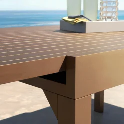 MOBELLIA Table de jardin extensible aluminium 10 places (135/270 x 90 cm) Murano Bronze Outlet