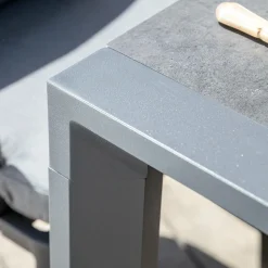 MOBELLIA Table de jardin extensible en aluminium 12 places (195/300 x 96 cm) Amalfi Gris Anthracite Best