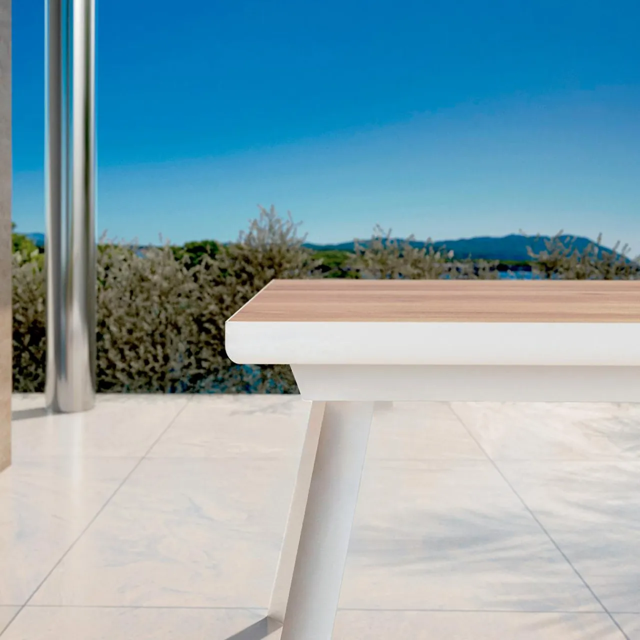 MOBELLIA Table de jardin extensible en aluminium 10 places (260 x 96 cm) Amalfi Blanc Best