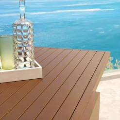 MOBELLIA Table de jardin extensible en aluminium 8 places (90/180 x 90 cm) Murano Bronze Best