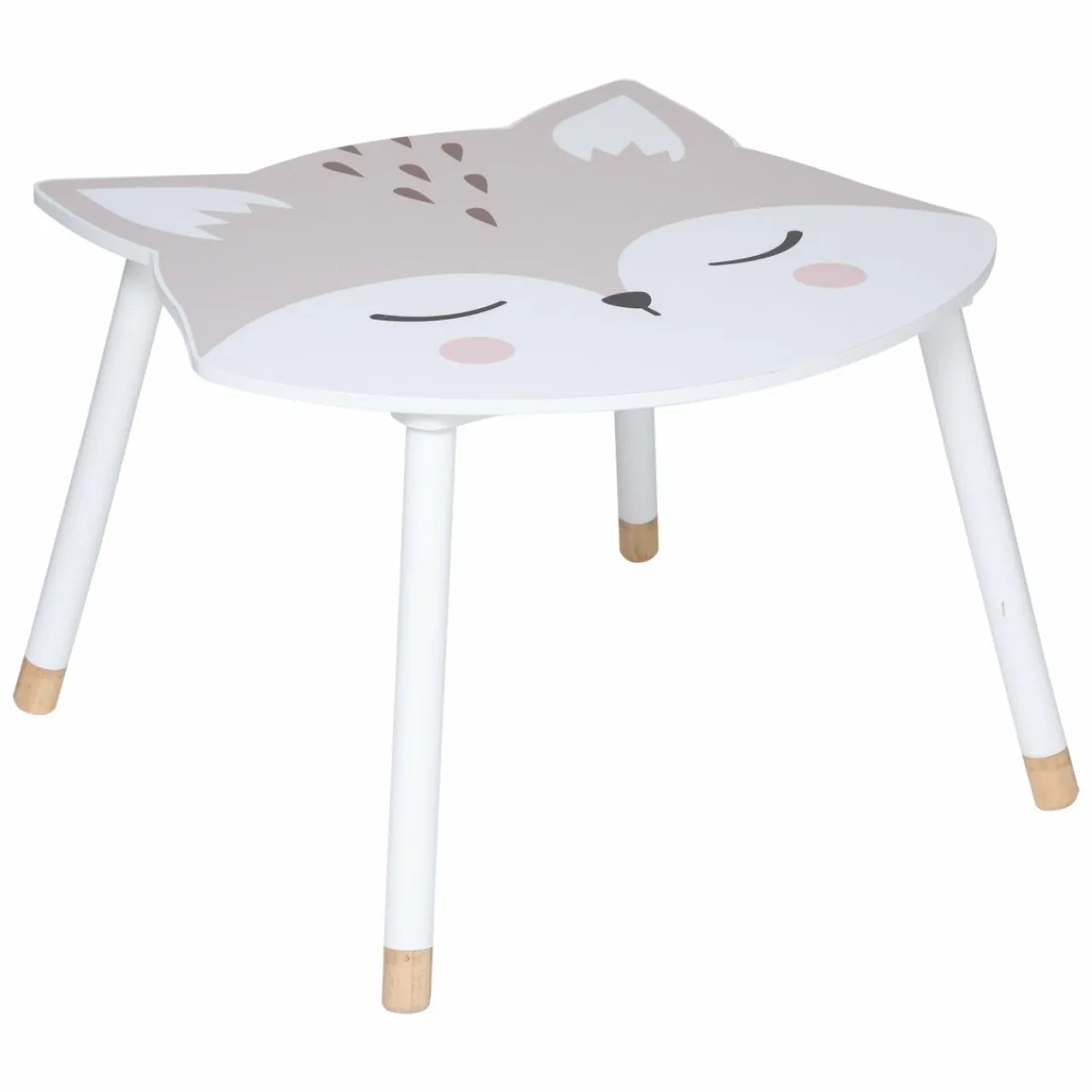 Atmosphera createur d'interieur for kids Table enfant bois (H43 cm) Douceur Renard he Blanc Online