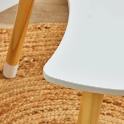 EMINZA Table et 1 chaise enfant bois (H44 cm) Stars Blanc Online