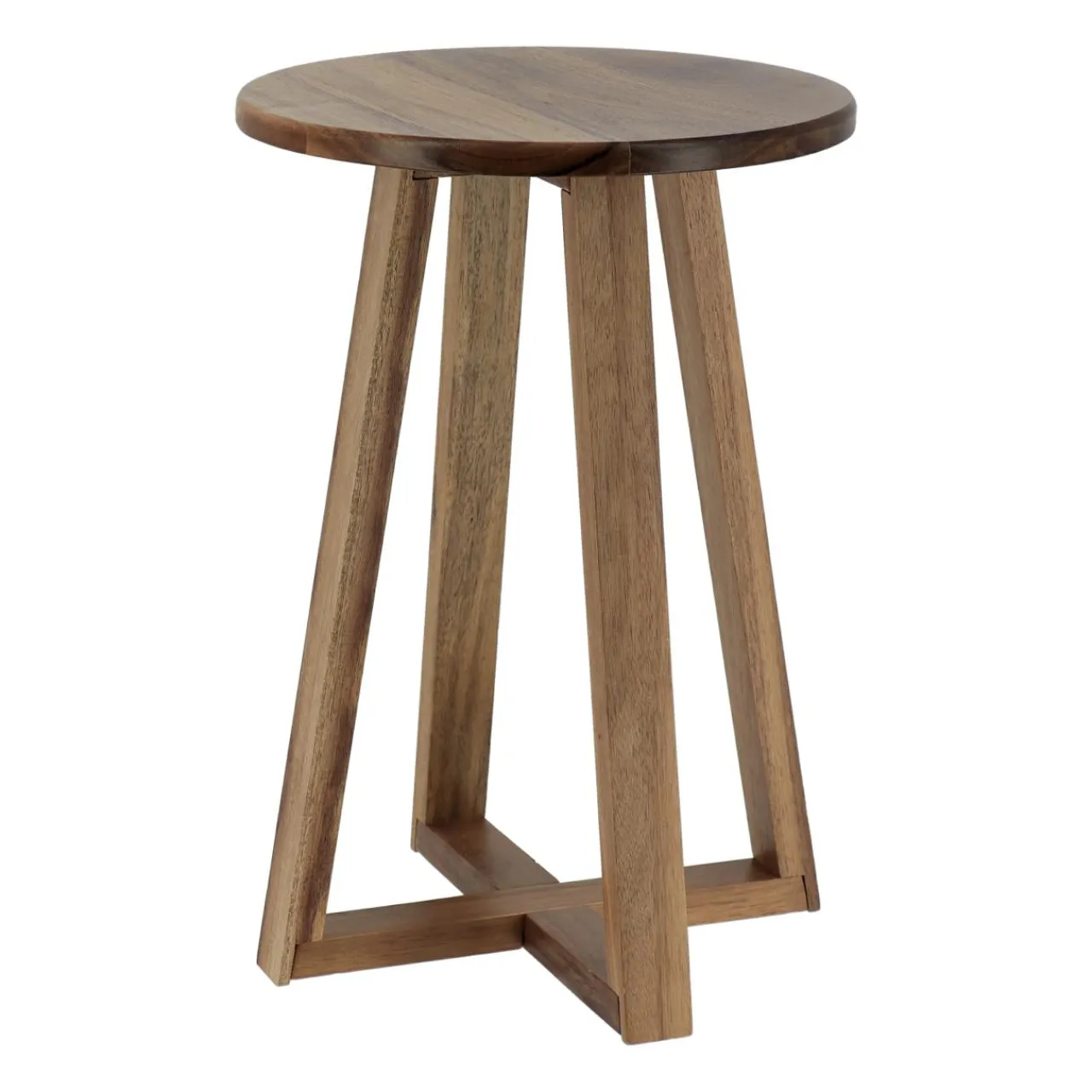 TENDANCE Tabouret plateau bois acacia (H43 cm) Lina Marron New