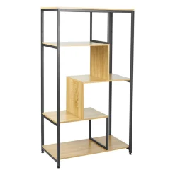 OSTARIA Étagère 4 niveaux bois et métal (H130 cm) Anny e Noir Sale