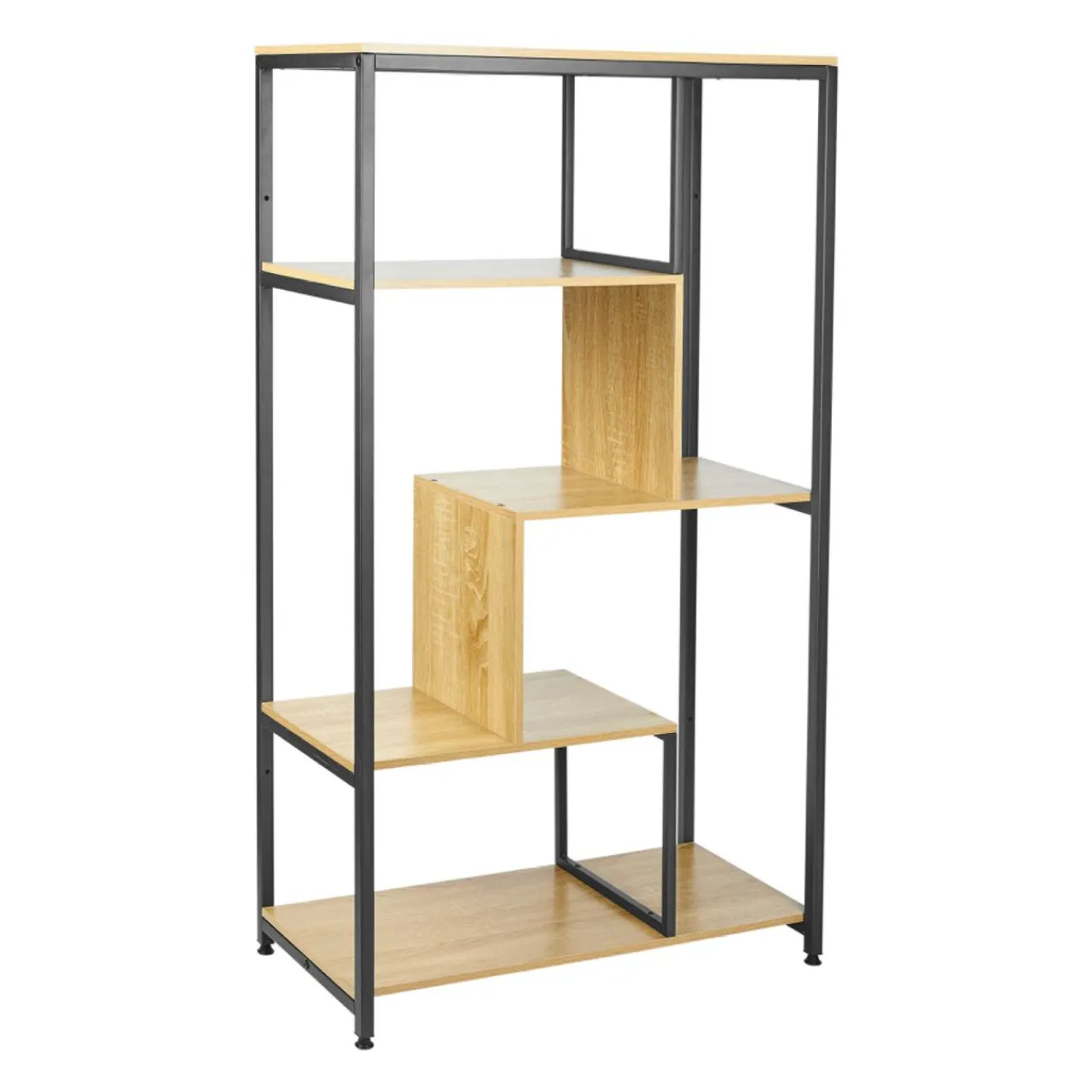 OSTARIA Étagère 4 niveaux bois et métal (H130 cm) Anny e Noir Sale