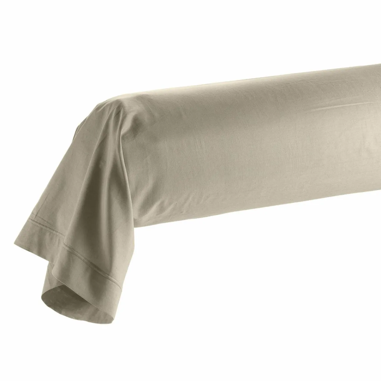 DOUCEUR D'INTERIEUR Taie de traversin coton bio (L185 cm) Biolina Taupe