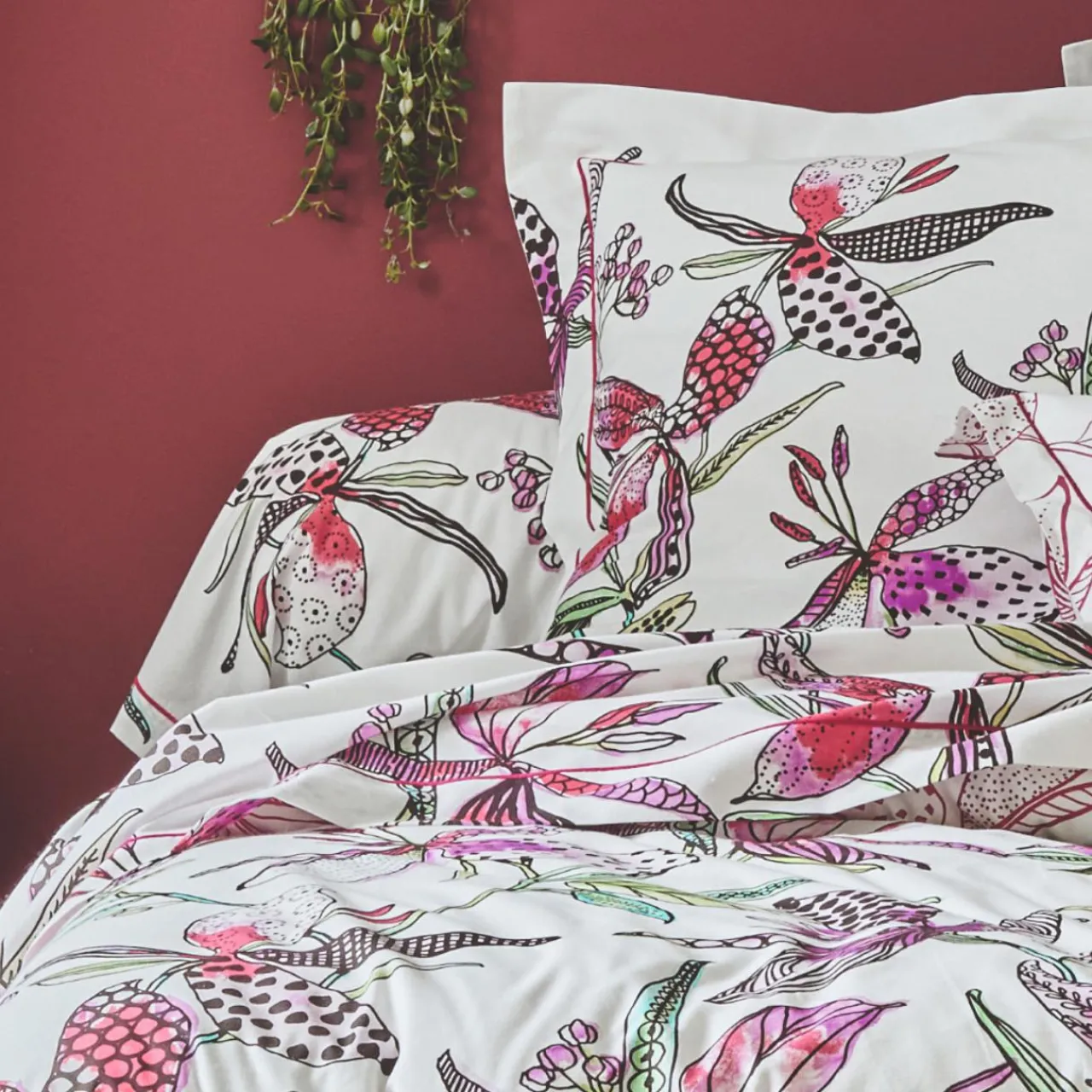 TRADILINGE Taie de traversin coton (L200 cm) Pénélope Rose New