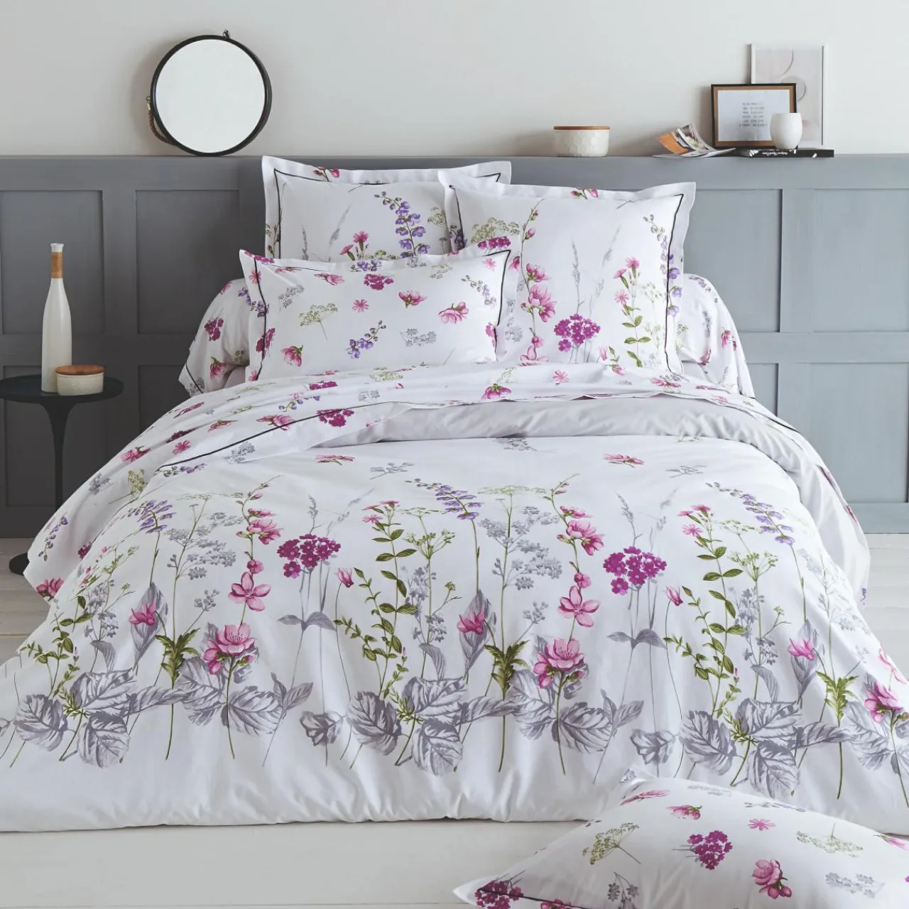 TRADI LINGE Taie de traversin coton (L200 cm) Pretty he Blanc Hot