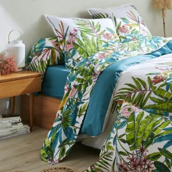 TRADILINGE Taie de traversin coton (L200 cm) Sumatra Paon Multicolore Online