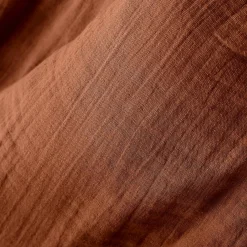 EMINZA Taie de traversin gaze de coton (L185 cm) Gaïa Terracotta Hot