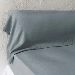 EMINZA Taie de traversin lyocell Tencel™ lavé (27 x 185 cm) Olivia stone Bleu Clearance