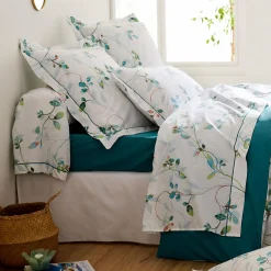 TRADILINGE Taie de traversin percale de coton (L200 cm) Flâner Vert émeraude Outlet