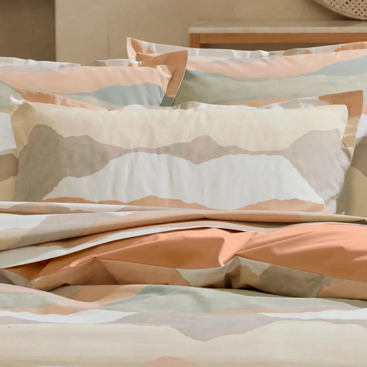 TRADI LINGE Taie de traversin percale de coton (200 cm) Land Craie Beige Sale
