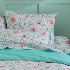 TRADI LINGE Taie de traversin percale de coton (200 cm) Roxane Multicolore Hot