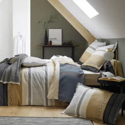 TRADILINGE Taie de traversin percale de coton (L200 cm) Marlow e Gris Hot