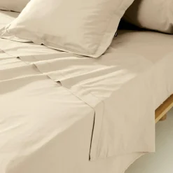 EMINZA Taie de traversin percale de coton (L185 cm) Cali Beige Outlet