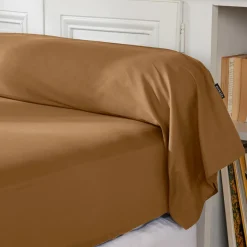 EMINZA Taie de traversin percale de coton (L185 cm) Cali Camel Hot
