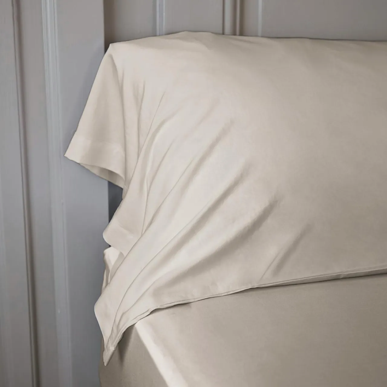 EMINZA Taie de traversin satin de bambou (L185 cm) Sienna Beige Discount