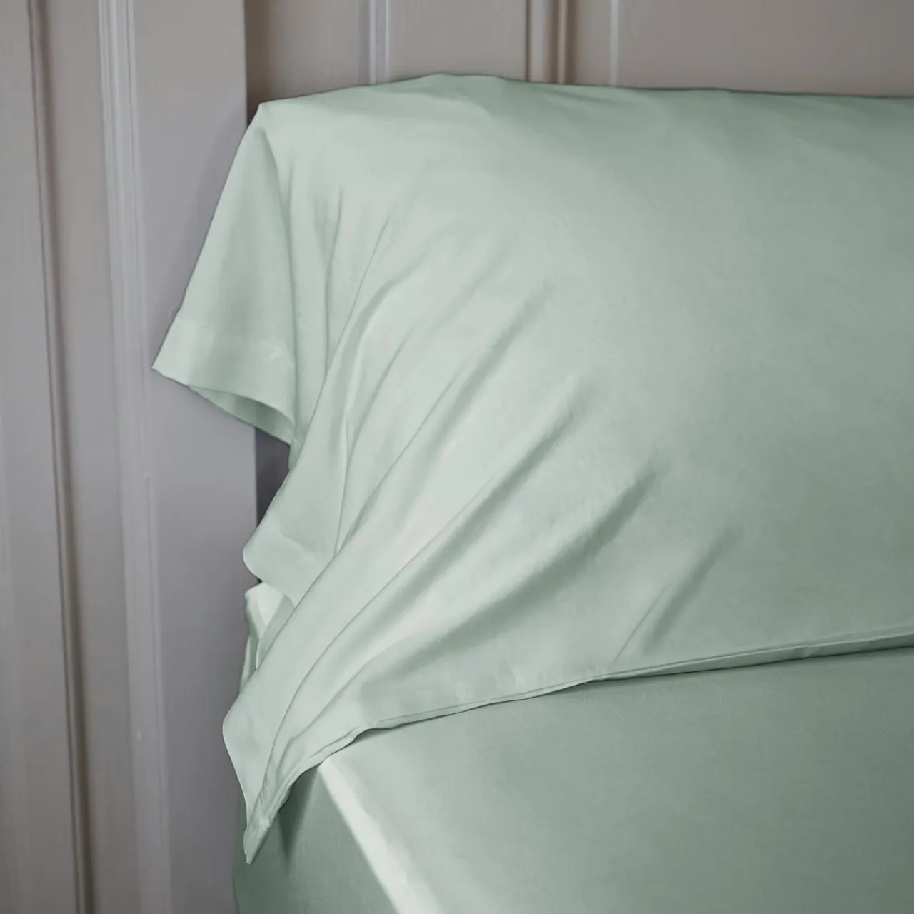 EMINZA Taie de traversin satin de bambou (L185 cm) Sienna Vert Eucalyptus Online