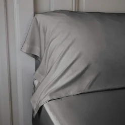 EMINZA Taie de traversin satin de bambou (L185 cm) Sienna granit Gris Online
