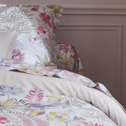 TRADILINGE Taie de traversin satin de coton (L200 cm) Anaïs Multicolore