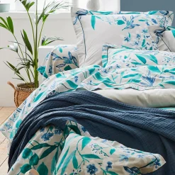 TRADILINGE Taie de traversin satin de coton (L200 cm) Frida Vert émeraude Discount