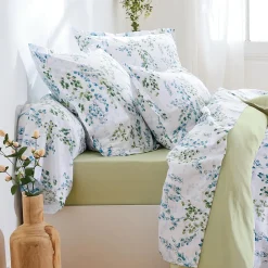 TRADILINGE Taie de traversin satin de coton (L200 cm) Angèle Vert tilleul Outlet
