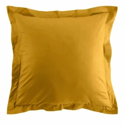 DOUCEUR D'INTERIEUR Taie d'oreiller carrée coton bio (63 x 63 cm) Biolina Jaune ocre Best