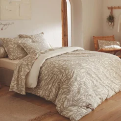 TRADILINGE Taie d'oreiller carrée coton lavé (65 x 65 cm) Séréna Beige Hot