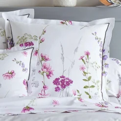 TRADI LINGE Taie d'oreiller carrée coton (65 x 65 cm) Pretty he Blanc Online