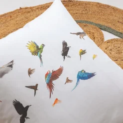 TRADILINGE Taie d'oreiller carrée enfant percale de coton ( 65 x 65 cm) Noé Multicolore Discount