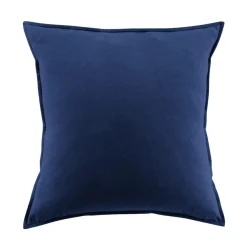EMINZA Taie d'oreiller carrée flanelle de coton (80 x 80 cm) Nina Bleu nuit Sale