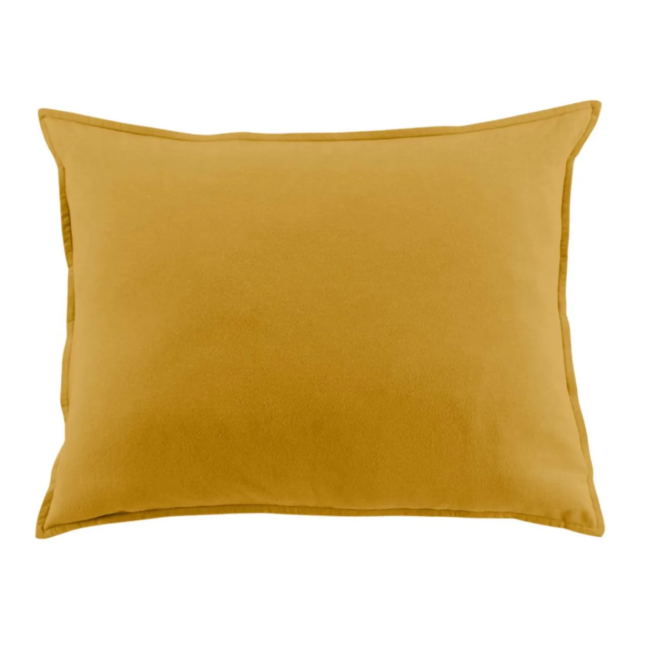 EMINZA Taie d'oreiller carrée flanelle de coton (80 x 80 cm) Nina Jaune ocre Online