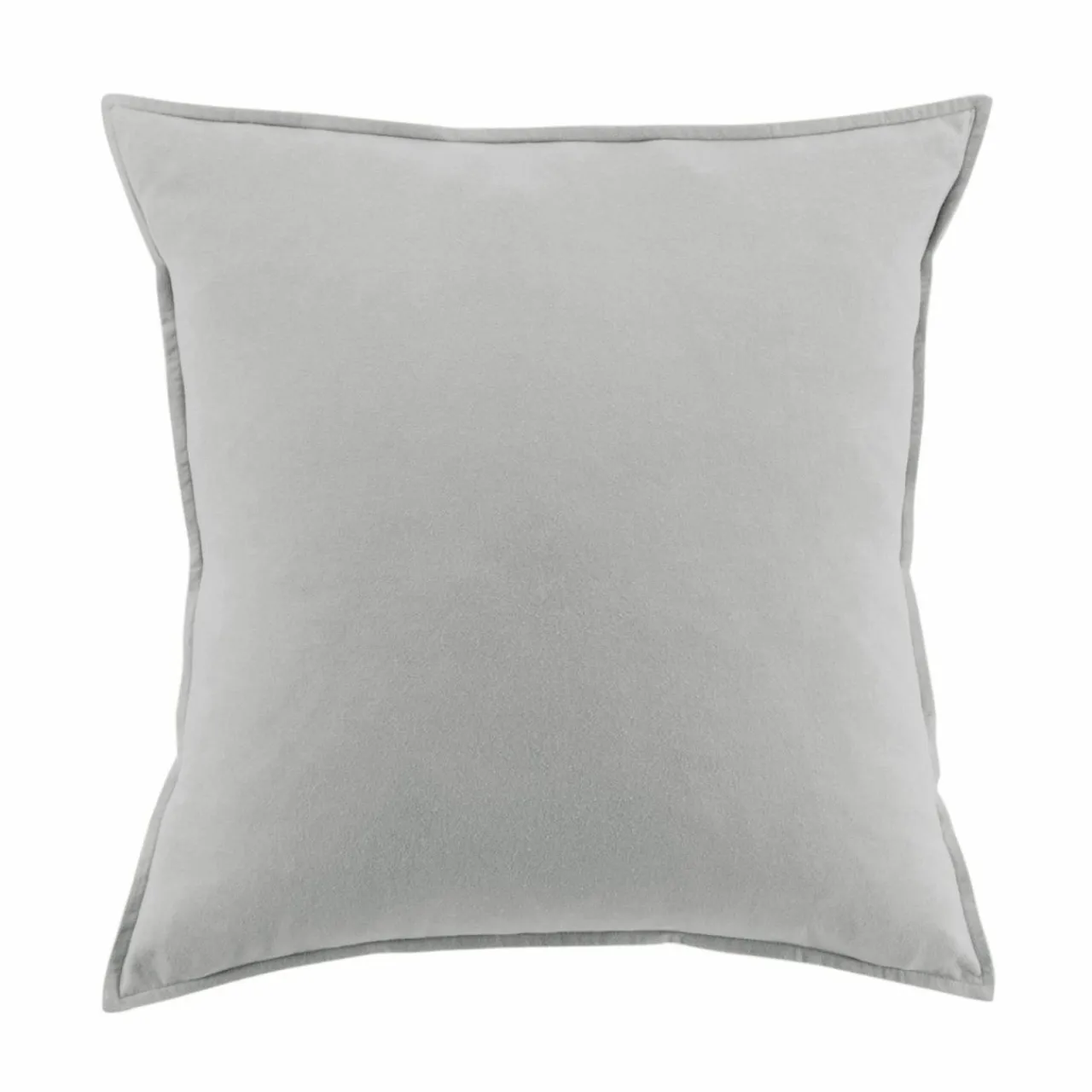 EMINZA Taie d'oreiller carrée flanelle de coton (63 x 63 cm) Nina Gris clair Outlet