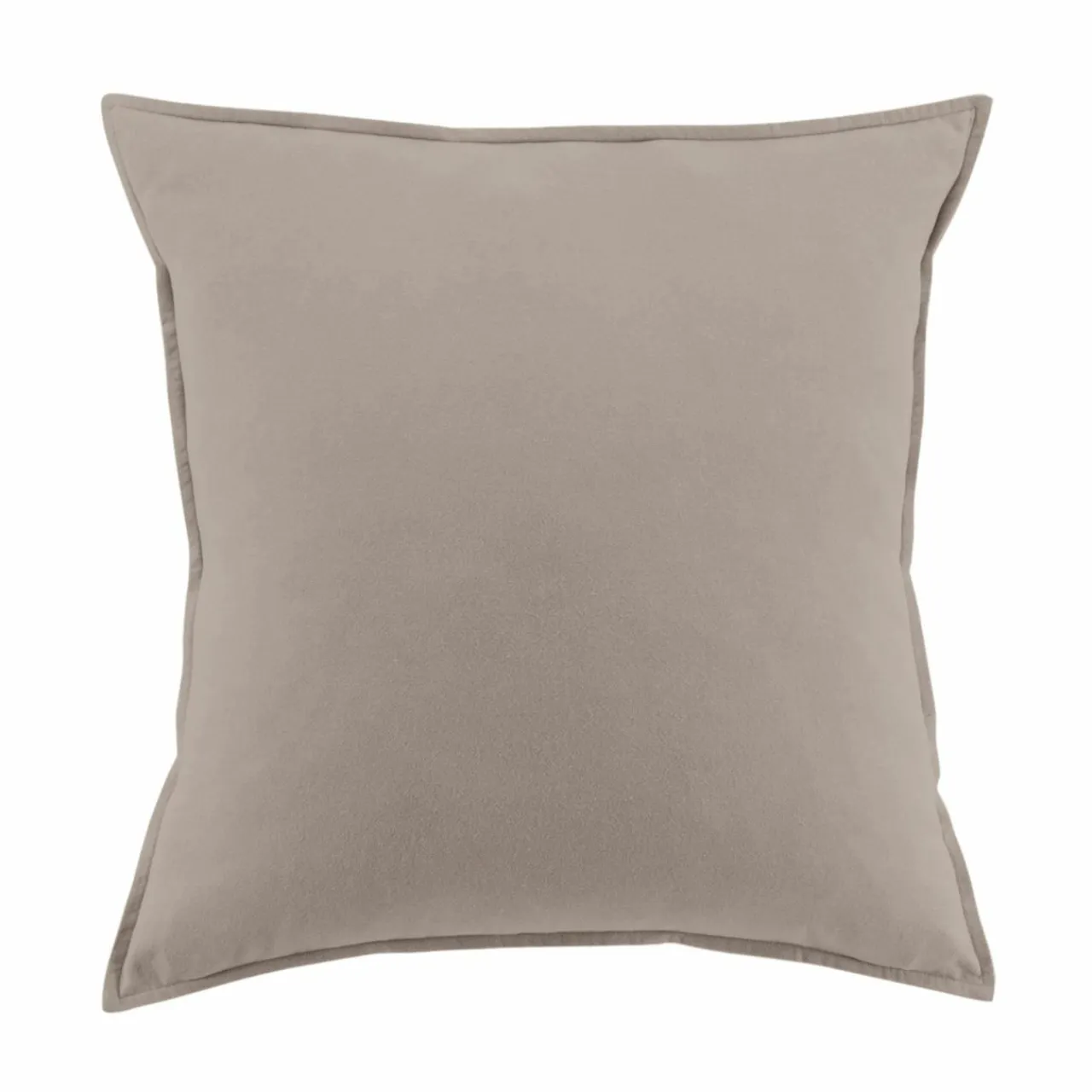 EMINZA Taie d'oreiller carrée flanelle de coton (63 x 63 cm) Nina Ficelle