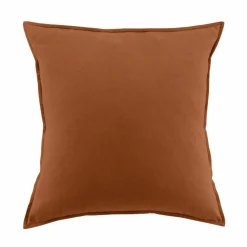 EMINZA Taie d'oreiller carrée flanelle de coton (63 x 63 cm) Nina Terracotta Best