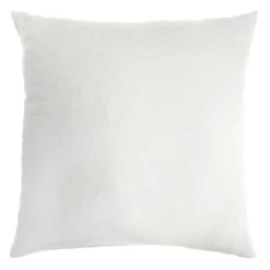 EMINZA Taie d'oreiller carrée gaze de coton (80 x 80 cm) Gaïa Gris nuage Gris clair New