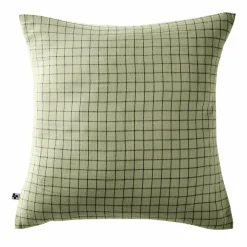 EMINZA Taie d'oreiller carrée gaze de coton (60 x 60 cm) Gaïa Mix Vert tilleul Discount