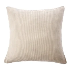 EMINZA Taie d'oreiller Carrée gaze de coton (60 x 60 cm) Gaïa rayures Ficelle Rayure Ficelle Outlet