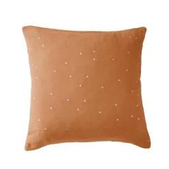EMINZA Taie d'oreiller carrée gaze de coton (60 x 60 cm) Gaïa Chic Abricot Best