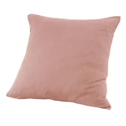 EMINZA Taie d'oreiller carrée gaze de coton (60 x 60 cm) Gaïa Rose Pêche Discount