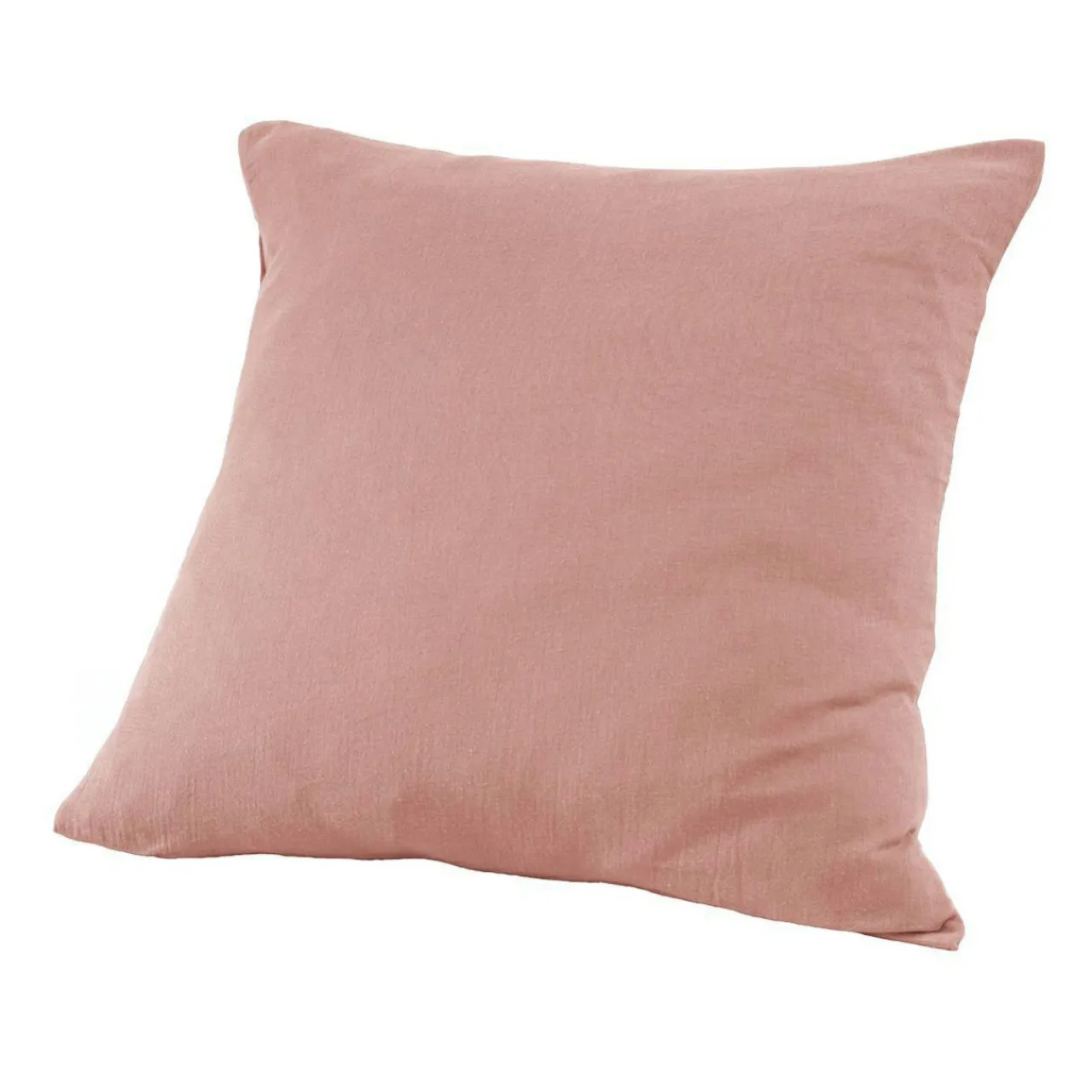 EMINZA Taie d'oreiller carrée gaze de coton (60 x 60 cm) Gaïa Rose Pêche Discount